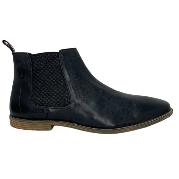Ben Sherman Chelsea Boots Men\'s 13 Black Leather Slip On Ankle Boots